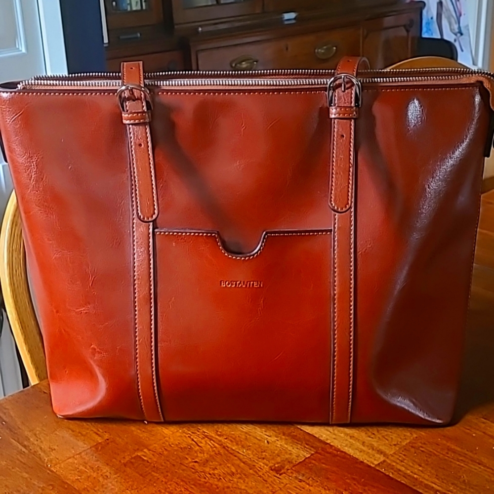 Italian leather computer bag